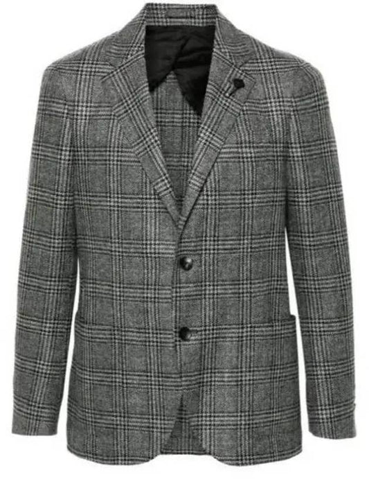 LARDINI IV528AEIVSF63505 930NE Wool Check Jacket - RVR LARDINI - BALAAN 1