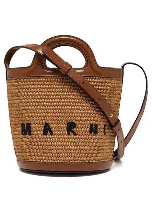 Tropicalia Small Bucket Bag Brown - MARNI - BALAAN 3