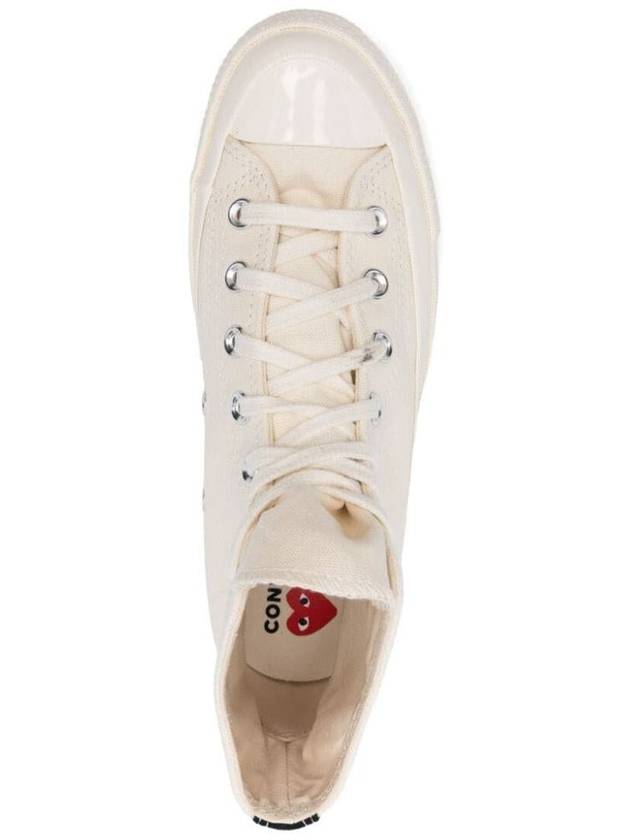 Comme Des Garçons Play X Converse Small Red Heart High-Top Sneakers Shoes - COMME DES GARCONS PLAY - BALAAN 4