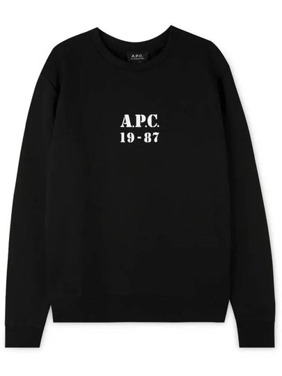 Stamp Logo Sweatshirt Black - A.P.C. - BALAAN 2