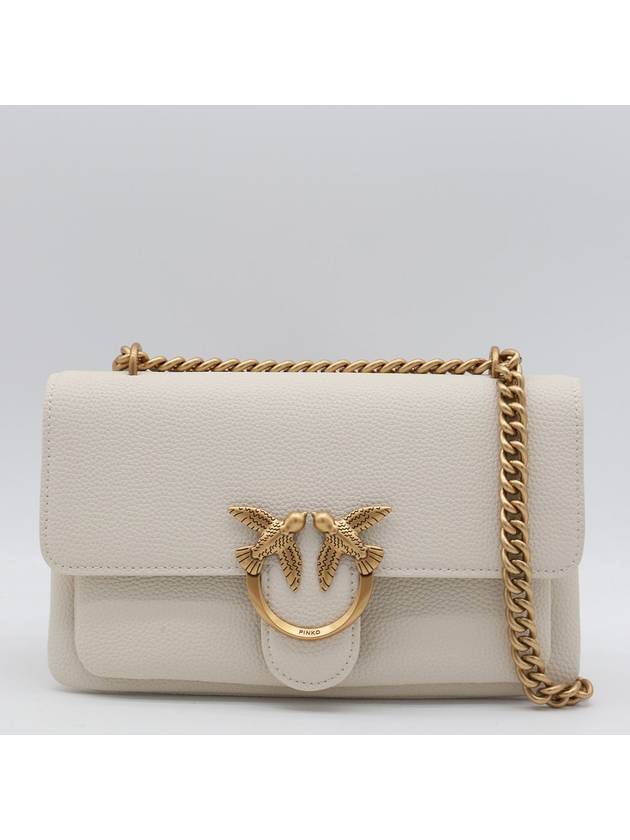 Pinko White Leather Crossbody Bag - PINKO - BALAAN 1