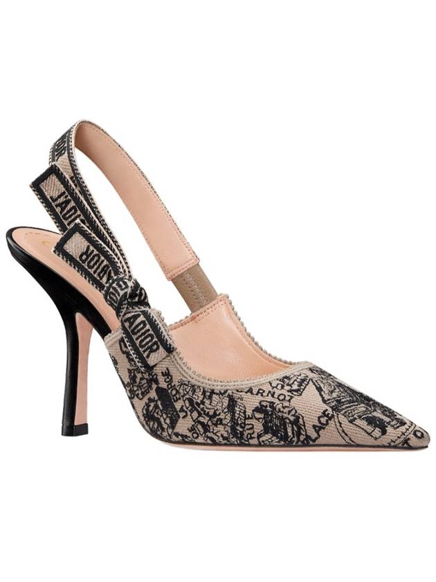 J'adior Plan De Paris Motif Slingback Heel Beige - DIOR - BALAAN 1