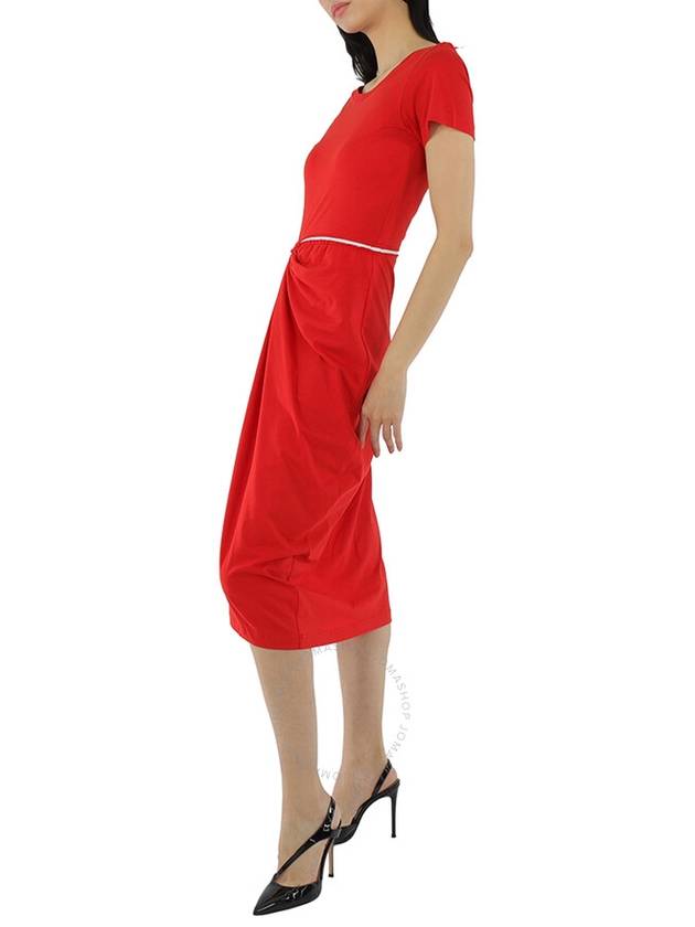 Drape Jersey Long Dress Red - MARNI - BALAAN 4