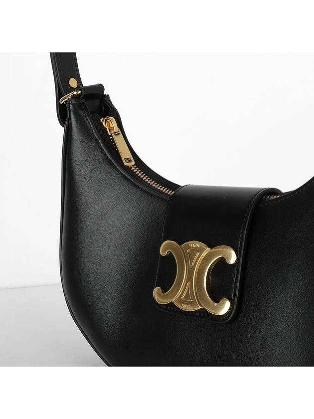 Ava Triomphe Smooth Calfskin Shoulder Bag Black - CELINE - BALAAN 6