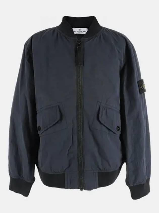 Stone Kids Waffen Patch Bomber Jacket Navy 761640430 V0020 1055735 - STONE ISLAND - BALAAN 1