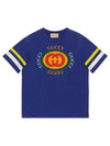 Men's GG Logo Short Sleeve T-Shirt Blue - GUCCI - BALAAN 2