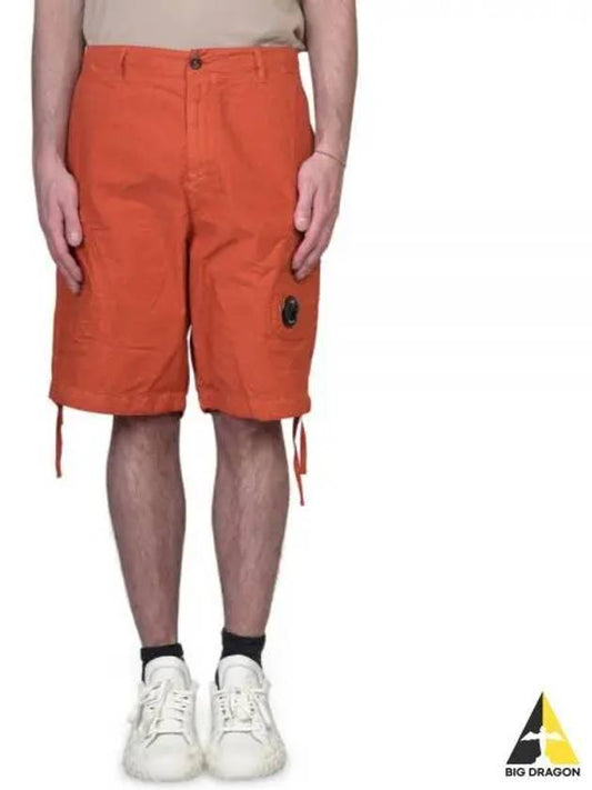 Lens Wappen Cotton Shorts Orange - CP COMPANY - BALAAN 2