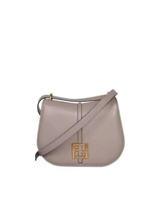 C'Mon Medium Leather Shoulder Bag Grey - FENDI - BALAAN 2