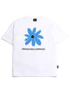 Crayon Flower Short Sleeve T-ShirtWhite - MOO - BALAAN 2