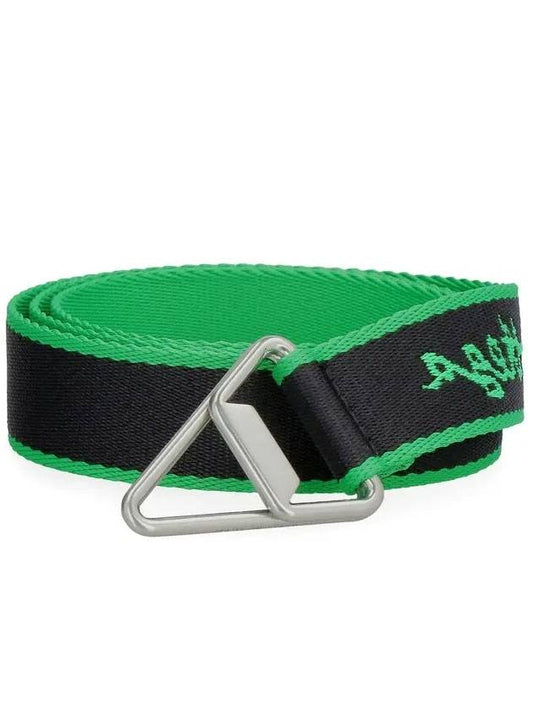 Logo Triangle Buckle Belt Black Green - BOTTEGA VENETA - BALAAN 1