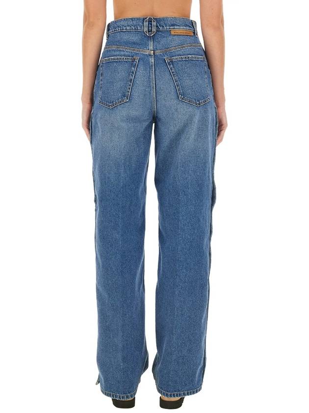 snap wide jeans blue - STELLA MCCARTNEY - BALAAN 4