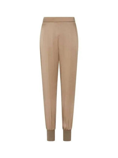 Glossy back banding jogger pants light brown - STELLA MCCARTNEY - BALAAN 1