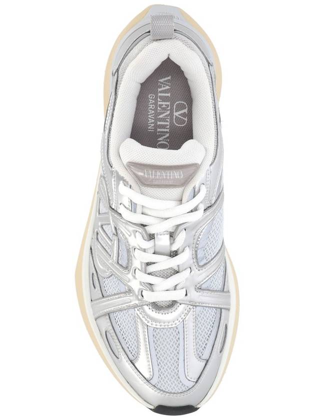 V Logo Low Top Sneakers Silver - VALENTINO - BALAAN 5