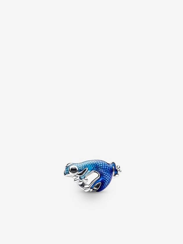 Metallic Gecko Bracelet Charm Silver Blue - PANDORA - BALAAN 1