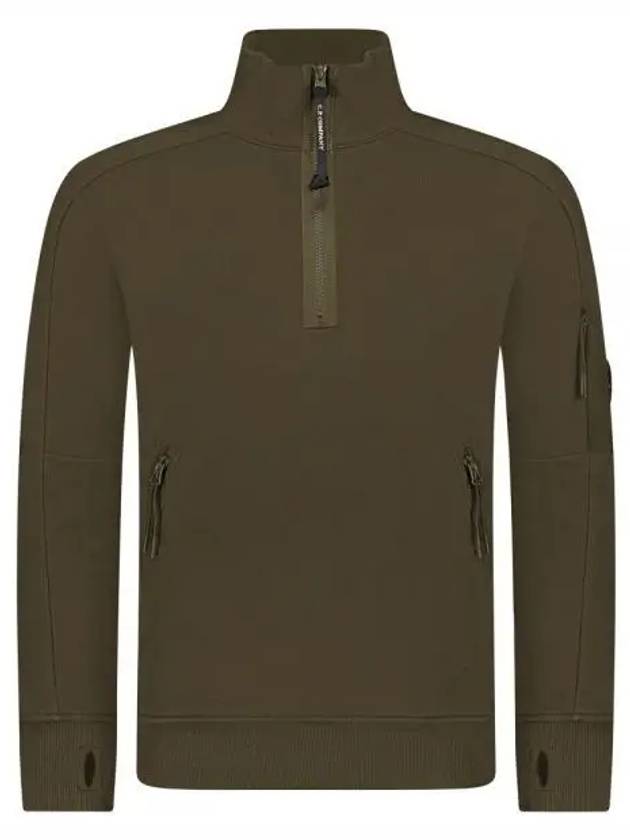 CP Company Diagonal Raised Fleece Polo Sweatshirt 17CMSS027A 005086W 683 - CP COMPANY - BALAAN 1