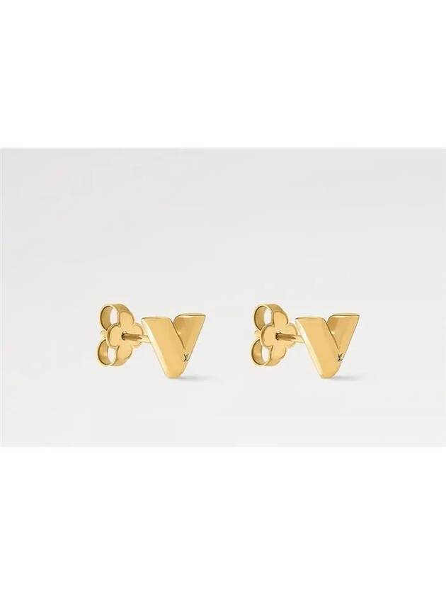 Essential V Stud Earrings Gold - LOUIS VUITTON - BALAAN 2