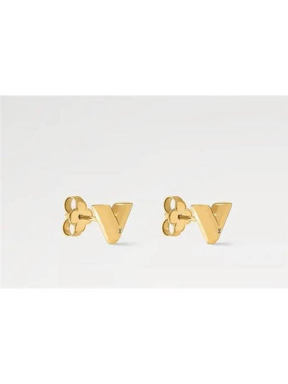 Essential V Stud Earrings Gold - LOUIS VUITTON - BALAAN 2