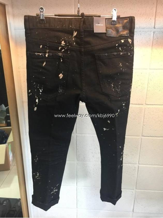 Men's Gold Paint Spot Black Glam Head Jeans S71LB0280 S30564 900 - DSQUARED2 - BALAAN 6