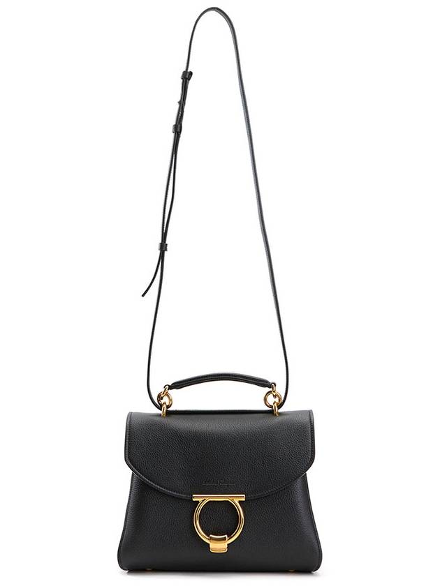 Gancini Small Tote Bag Black - SALVATORE FERRAGAMO - BALAAN 8