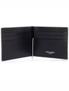 Monogram Money Clip Half Wallet Black - SAINT LAURENT - BALAAN 7