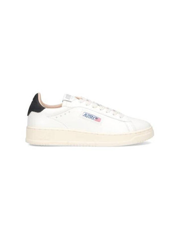 Dallas Black Tab Leather Low Top Sneakers White - AUTRY - BALAAN 1