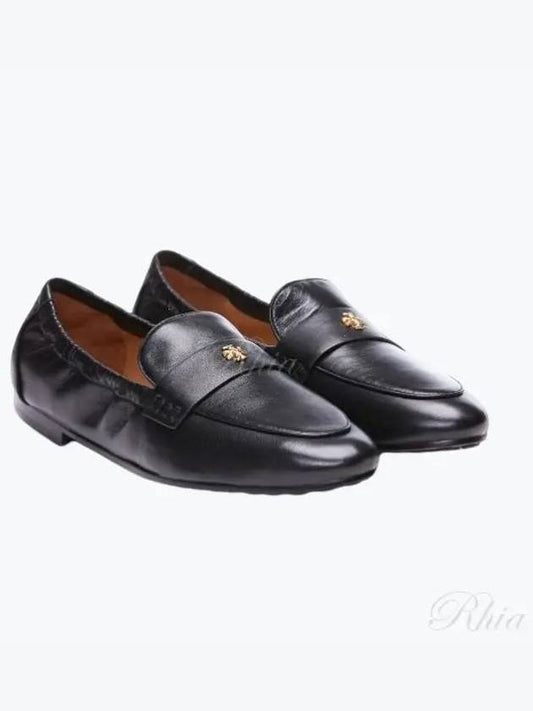 Ballet Double T Napa Leather Loafers Black - TORY BURCH - BALAAN 2