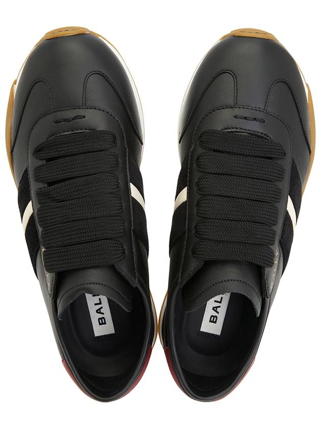 Stewy Leather Sneakers Black - BALLY - BALAAN 3