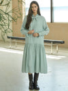 Frill Ribbon Tiered Dress Mint - MITTE - BALAAN 5