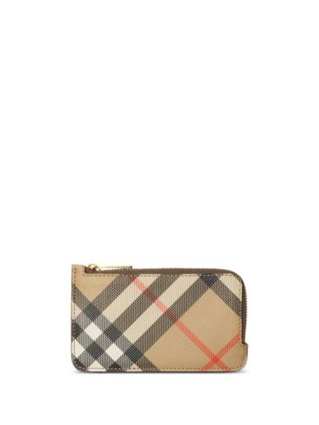 Check Corner Zipper Card Wallet Sand - BURBERRY - BALAAN 2