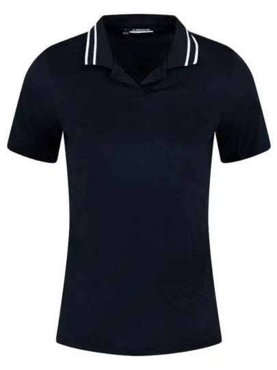 Women's Sammy Short Sleeve Polo Shirt Navy - J.LINDEBERG - BALAAN 2