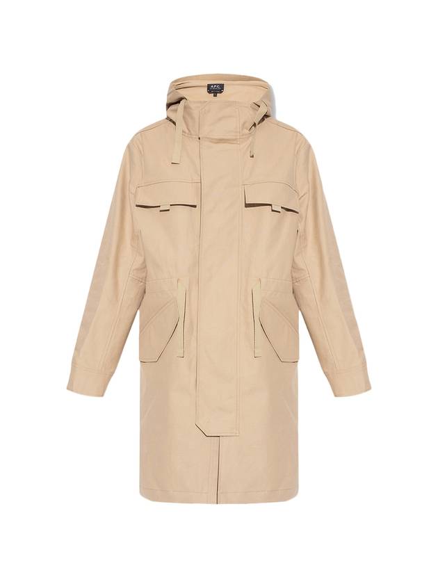 Men's Yael Gabardine Hooded Parka Beige - A.P.C. - BALAAN 1