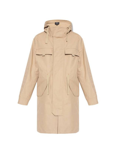 Men's Yael Gabardine Hooded Parka Beige - A.P.C. - BALAAN 1