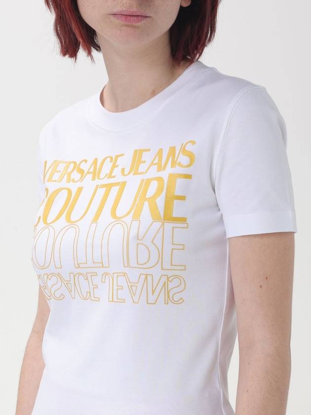 T-shirt Versace Jeans Couture in cotone con logo laminato - VERSACE - BALAAN 3