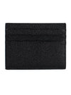 Pebble Grain Leather Stripe Note Compartment Card Wallet Black - THOM BROWNE - BALAAN 3