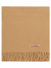 Logo Wool Fringe Scarf Beige - ACNE STUDIOS - BALAAN 2