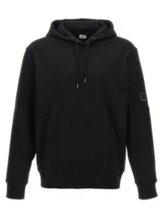 Diagonal Raised Fleece Lens Hoodie Black - CP COMPANY - BALAAN 2