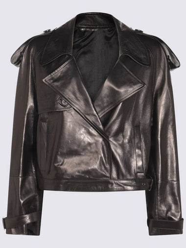 Salvatore Santoro Black Leather Jacket - SALVATORE SANTORO - BALAAN 1