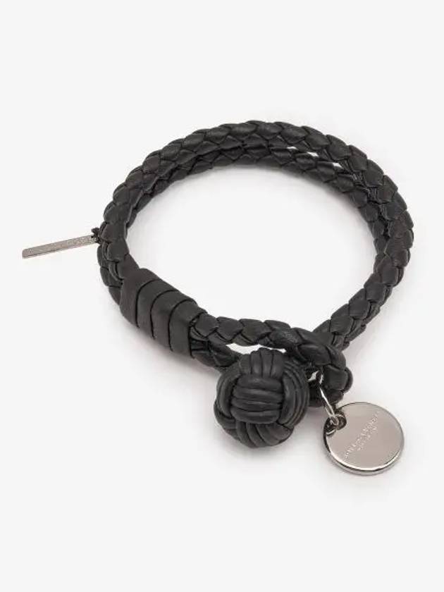 Intrecciato Double Weaving Bracelet Black - BOTTEGA VENETA - BALAAN 2