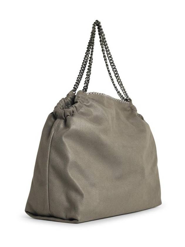 Grey Shoulder Bag With Diamond-Like Chain And Logo Charm On The Front In Ecoleather Woman - STELLA MCCARTNEY - BALAAN 2