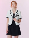 Combination tweed ribbon jacket_Ivory - OPENING SUNSHINE - BALAAN 3