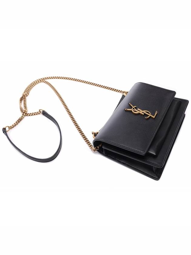 Sunset Chain Wallet Cross Bag Black - SAINT LAURENT - BALAAN 6