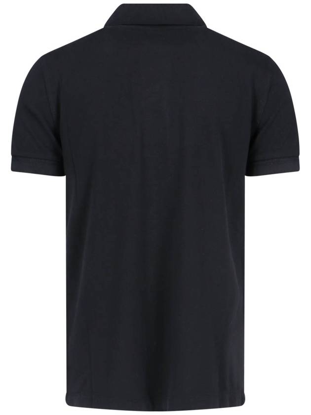 Short Sleeve Polo Shirt Black - TOM FORD - BALAAN 3