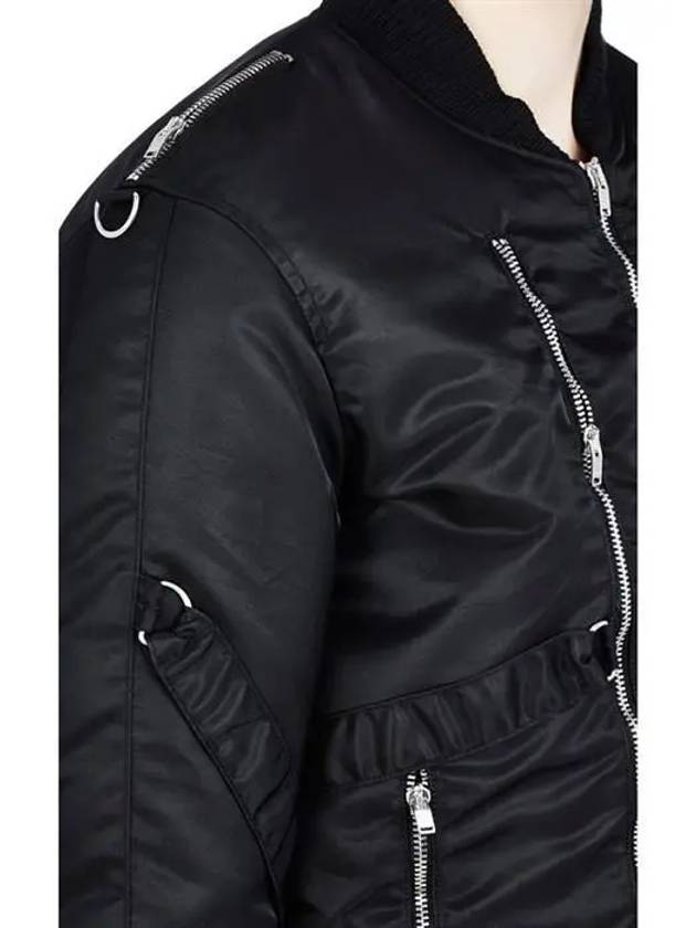 Multi-Zipper Bomber Jacket Black - SAINT LAURENT - BALAAN 8