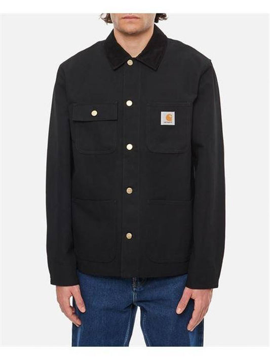 Dearborn Canvas Michigan Chore Shirt Jacket Black - CARHARTT WIP - BALAAN 1