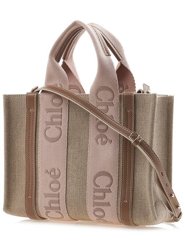 Woody Logo Small Tote Bag Blush Beige - CHLOE - BALAAN 3