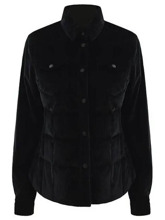 1A00021 595EO 999 NANGY Women s Corduroy Down Shirt Jacket Black 1140383 - MONCLER - BALAAN 1