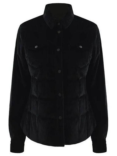 1A00021 595EO 999 NANGY Women s Corduroy Down Shirt Jacket Black 1140383 - MONCLER - BALAAN 1