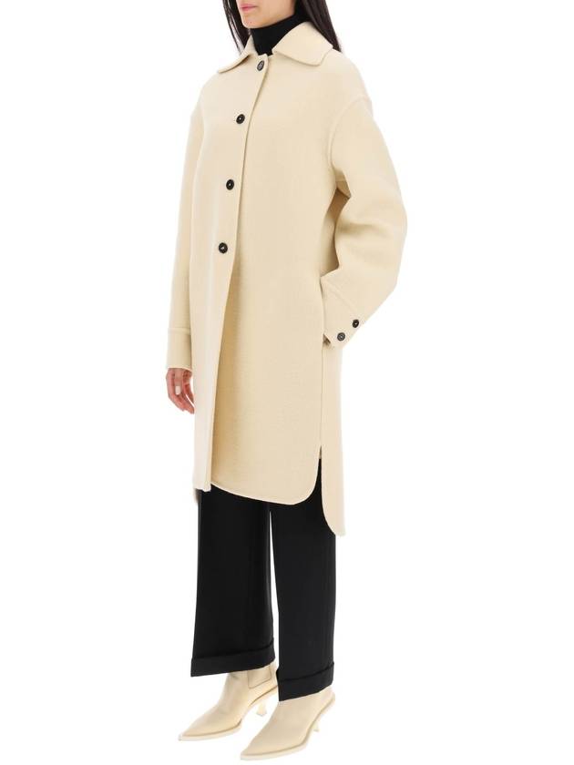 deconstructed coat in virgin wool - JIL SANDER - BALAAN 4