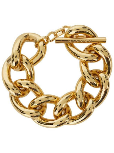 Gold Tone Chain-Link Bracelet With Clasp Logo Closure In Aluminum Woman - P.A.R.O.S.H. - BALAAN 1