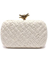 Knot Minaudiere Intrecciato Clutch Bag Bone - BOTTEGA VENETA - BALAAN 3